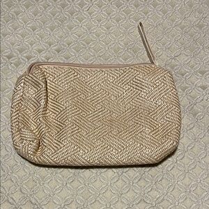 Elegant Tan Woven Clutch